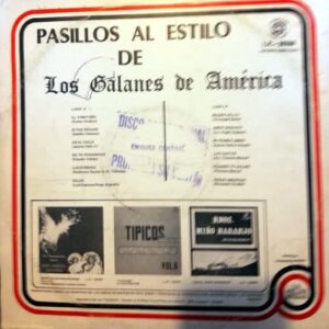 Disco de Vinilo Los Galanes de América - Pasillos al Estilo de los Galanes de América Vinyl Record
