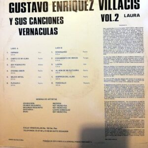 Disco de Vinilo Gustavo Enriquez Villacís - Y sus canciones vernáculas Vinyl Record