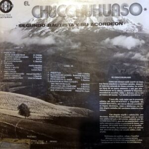 Disco de Vinilo Segundo Bautista - El Chucchuhuaso Vinyl Record