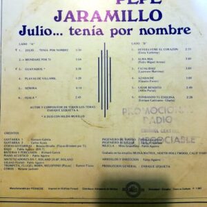 Disco de Vinilo Pepe Jaramillo - Julio tenía por nombre Vinyl Record