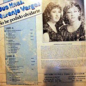 Disco de Vinilo Dúo Hermanas Naranjo – Vargas - No he podido olvidarte Vinyl Record