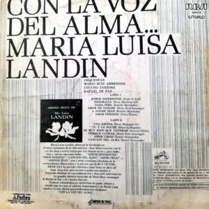 Disco de Vinilo María Luisa Landín - Con La Voz Del Alma Vinyl Record