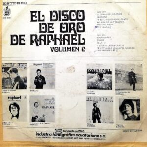 Disco de Vinilo Raphael - El Disco De Oro De Raphael Vol 2 Vinyl Record