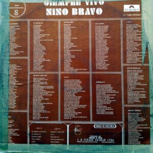 Disco de Vinilo Nino Bravo - Siempre Vivo Vinyl Record
