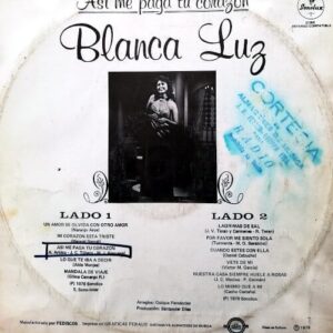Disco de Vinilo Blanca Luz - Así Me Paga Tu Corazón Vinyl Record