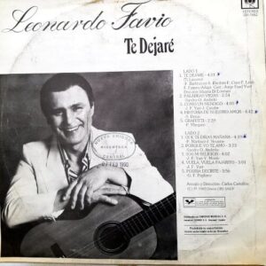 Disco de Vinilo Leonardo Favio - Te Dejaré Vinyl Record