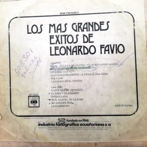 Disco de Vinilo Leonardo Favio - Los Más Grandes Éxitos De Leonardo Favio Vinyl Record