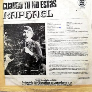 Disco de Vinilo Raphael - Cuando Tu No Estás Vinyl Record