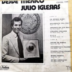 Disco de Vinilo Julio Iglesias  - Desde México Vinyl Record