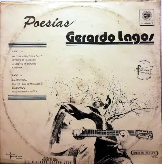 Disco de Vinilo Gerardo Lagos - Poesia Vinyl Record