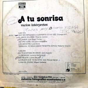 Disco de Vinilo Varios - A Tu Sonrisa Vinyl Record