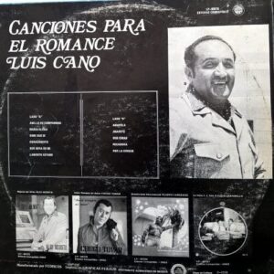 Disco de Vinilo Luis Cano - Canciones Para El Romance Vinyl Record