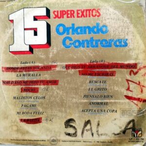 Disco de Vinilo Orlando Contreras - 15 Súper Éxitos Vinyl Record