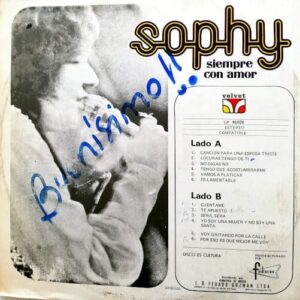 Disco de Vinilo Sophy - Siempre Con Amor Vinyl Record