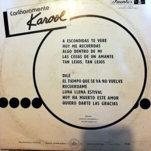 Disco de Vinilo Karool - Cariñosamente...Karool Vinyl Record