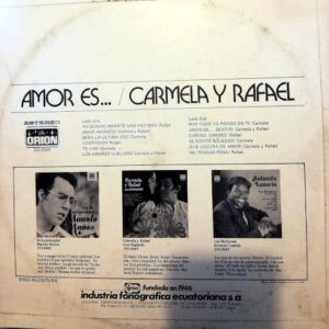 Disco de Vinilo Carmela y Rafael - Amor Es….. Vinyl Record