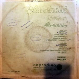 Disco de Vinilo Bacchelli - Y Solo Tu Vinyl Record