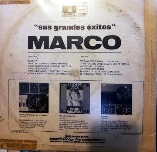 Disco de Vinilo Marco - Marco Sus Grandes Éxitos Vinyl Record