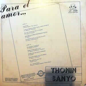 Disco de Vinilo Thonin Sanyo - Para El Amor Vinyl Record