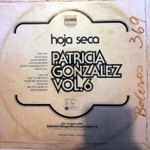 Disco de Vinilo Patricio González - Hoja Seca Vinyl Record