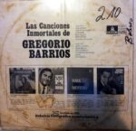 Disco de Vinilo Gregorio Barrios - Las Canciones Inmortales De Gregorio Barrios Vinyl Record