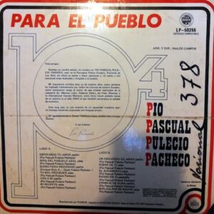 Disco de Vinilo Pío Pascual Pulecio Pacheco - Para El Pueblo Vinyl Record