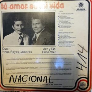 Disco de Vinilo Dúo Hermanos Reyes Amores - Tu Amor Es Mi Vida Vinyl Record