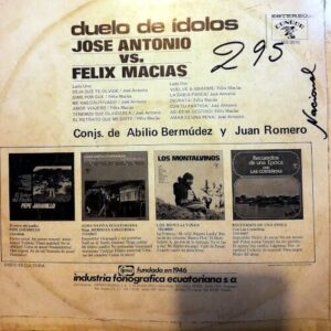 Disco de Vinilo Varios - Duelo De Ídolos José Antonio Vs Félix Macías Vinyl Record