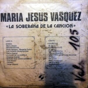 Disco de Vinilo María Jesús Vázquez - La Soberana De La Canción Vinyl Record