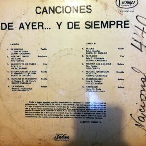 Disco de Vinilo Varios - Canciones De Ayer Hoy Y Siempre Vinyl Record