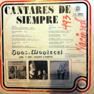Disco de Vinilo Hermanos Montecel - Cantares De Siempre Vol 10 Vinyl Record