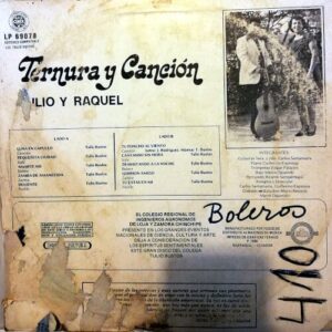 Disco de Vinilo Tulio y Raquel - Ternura Y Canción Vinyl Record