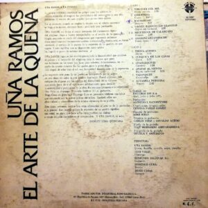 Disco de Vinilo Uña Ramos - El Arte De La Quena Vinyl Record