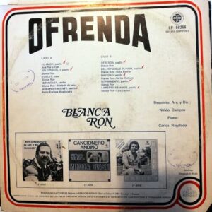 Disco de Vinilo Blanca Ron - Ofrenda Vinyl Record