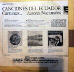 Disco de Vinilo Varios - Canciones Del Ecuador, Cantantes, Autores Nacionales Vinyl Record