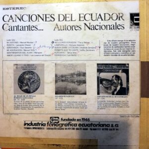 Disco de Vinilo Varios - Canciones Del Ecuador, Cantantes, Autores Nacionales Vinyl Record