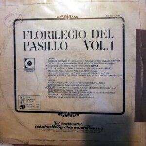 Disco de Vinilo Varios - Florilegio Del Pasillo Vol 1 Vinyl Record