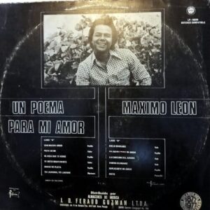 Disco de Vinilo Máximo León - Un Poema Para Mi Amor Vinyl Record