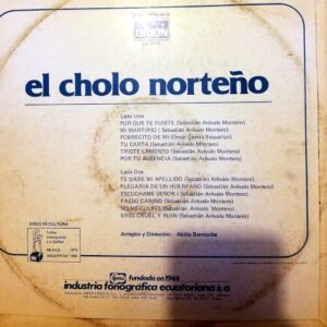 Disco de Vinilo El Cholo Norteño - El Cholo Norteño Vinyl Record