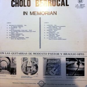 Disco de Vinilo Cholo Berrocal - In Memoriam Vinyl Record