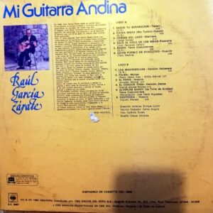 Disco de Vinilo Raúl García Zárate - Mi Guitarra Andina Vinyl Record
