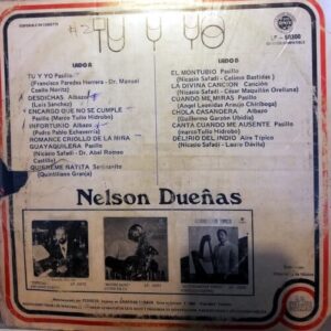 Disco de Vinilo Nelson Dueñas - Tu Y Yo Vinyl Record