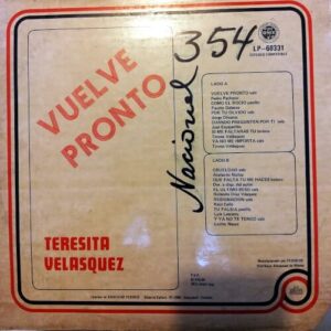 Disco de Vinilo Teresita Velázquez - Vuelve Pronto Vinyl Record