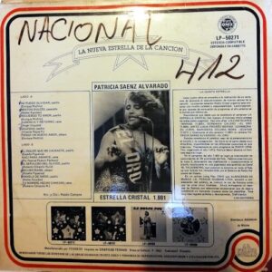 Disco de Vinilo Patricia Sáenz Alvarado - La Nueva Estrella De La Canción – Estrella Cristal 1981 Vinyl Record