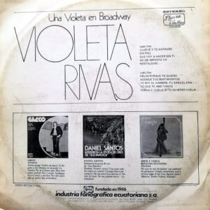 Disco de Vinilo Violeta Rivas - Una Violeta En Broadway Vinyl Record