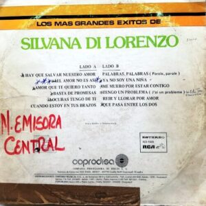 Disco de Vinilo Silvana Di Lorenzo - Los Más Grandes Éxitos De Silvana Di Lorenzo Vinyl Record