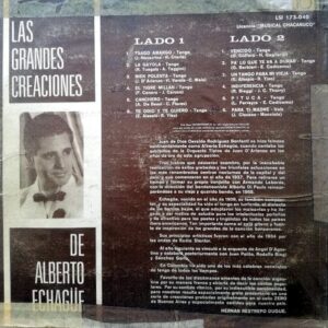 Disco de Vinilo Alberto Echague - Las Grandes Creaciones Vinyl Record