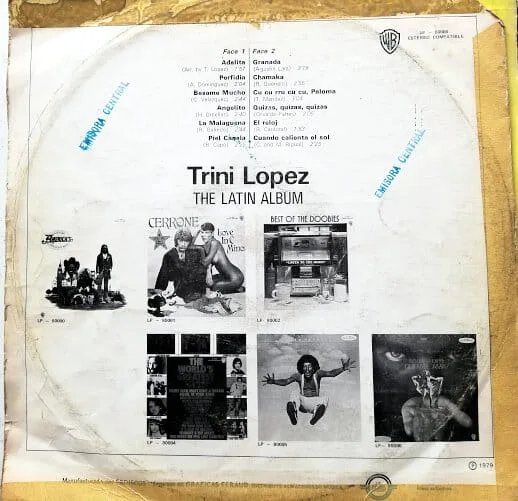 Disco de Vinilo Trini López - The Latin Album Vinyl Record