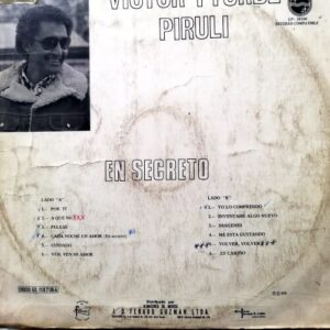 Disco de Vinilo Víctor Yturbe Piruli - En Secreto Vinyl Record