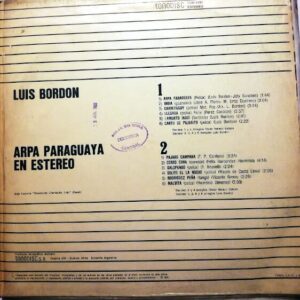 Disco de Vinilo Luis Bordon - Arpa Paraguaia Em Estereo Vinyl Record
